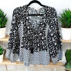 Stella + Ginger Balloon Sleeve Blouse Medium